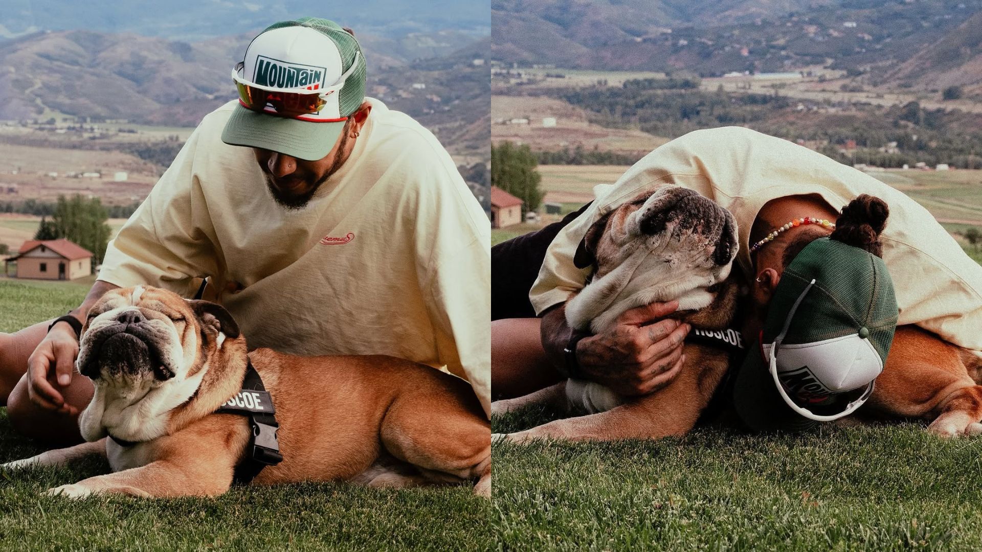 Lewis Hamilton prestou homenagens a Roscoe nas redes sociais | Fotos: Instagram (@lewishamilton)