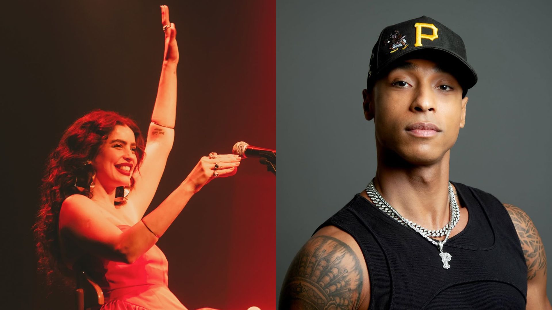 Natacha Falcão e Pedro Mussum viraram cadeiras no The Voice Brasil no SBT | Foto: redes sociais e Simone Francisco