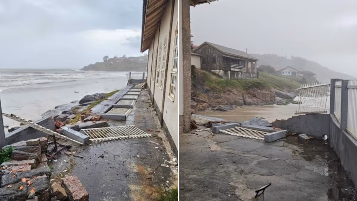 O fenômeno foi associado a um tsunami meteorológico, também chamado de meteotsunami, provocado por mudanças rápidas nas condições atmosféricas. | Foto: Redes Sociais