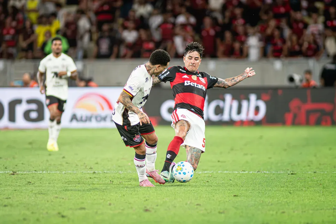 O Vit&oacute;ria perdeu por 2 a 0 para o Flamengo na noite deste domingo (9), no Maracan&atilde;, pela 22&ordf; rodada do Campeonato Brasileiro. | Foto: Victor Ferreira/EC Vit&oacute;ria