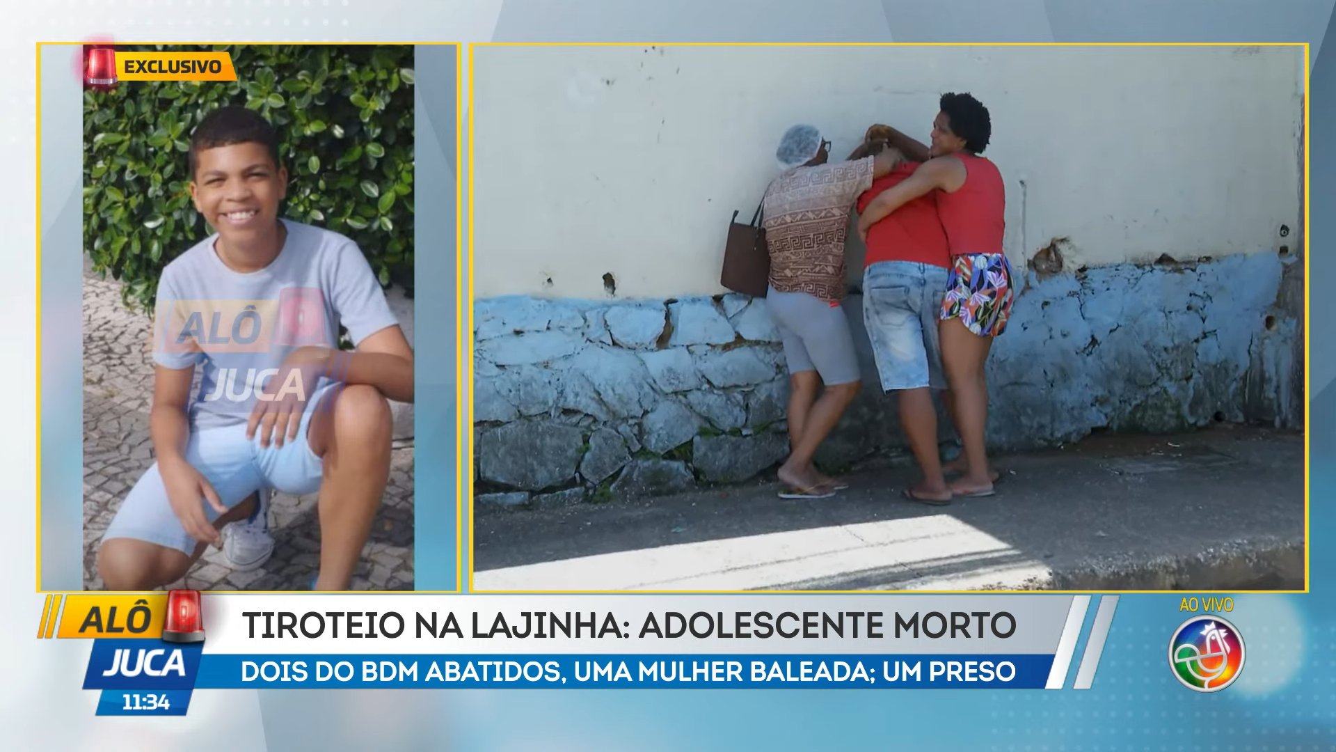 Moradores, familiares e amigos de Davi, de 12 anos, realizaram um protesto na manh&atilde; desta sexta-feira (1&ordm;), na Avenida Vasco da Gama, em Salvador. | Foto: Reprodu&ccedil;&atilde;o/TV Aratu