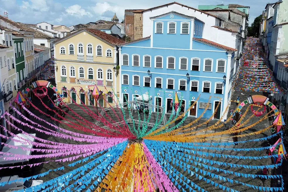 O Largo do Pelourinho ser&aacute; um dos principais pontos de encontro dos festejos do S&atilde;o Jo&atilde;o da Bahia 2026. | Foto: Divulga&ccedil;&atilde;o