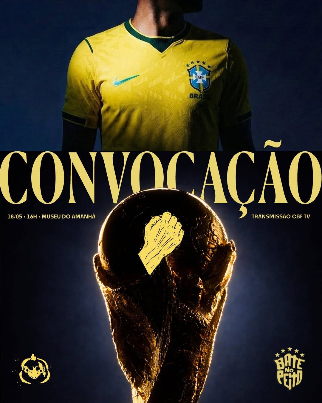 A cerim&ocirc;nia ser&aacute; transmitida ao vivo pela TV Aratu a partir das 16h45, e &agrave;s 17h no canal oficial da emissora no YouTube. | Foto: CBF/Redes Sociais