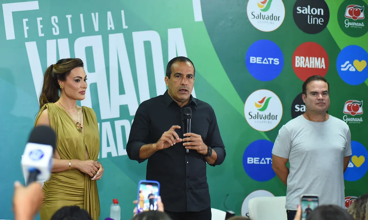 Bruno Reis fala sobre shows internacionais em Salvador. Foto: Jefferson Peixoto/ Secom PMS