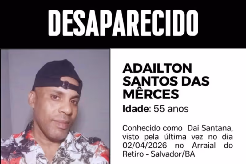 O cantor de arrocha Adailton Santos das Merc&ecirc;s, conhecido como Dai Santana, est&aacute; desaparecido desde 2 de abril. | Foto: Redes Sociais