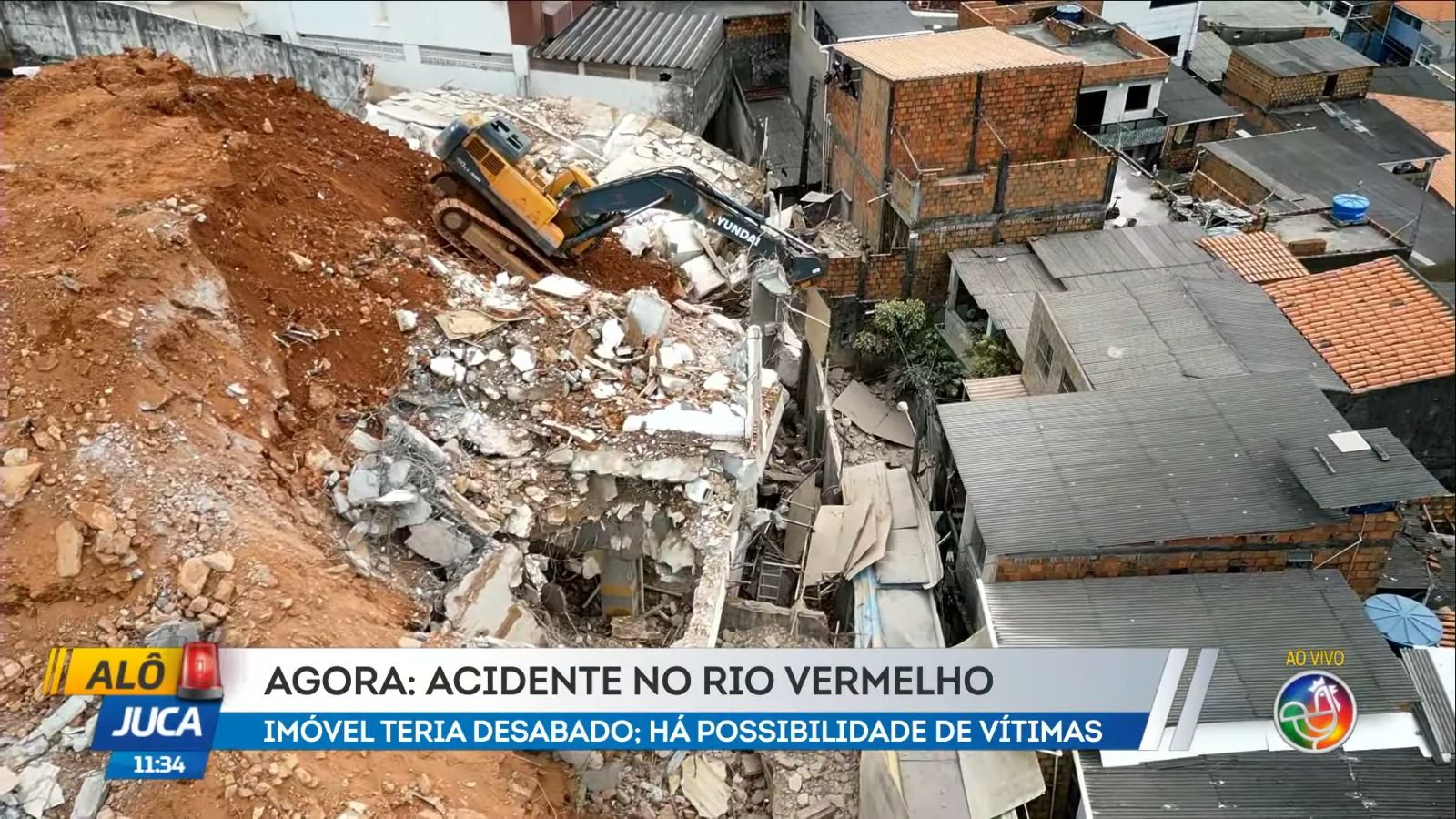 Segundo relatos de trabalhadores, o terreno passava por serviços de limpeza e demolição de uma antiga construção. | Foto: Reprodução/Aratu On