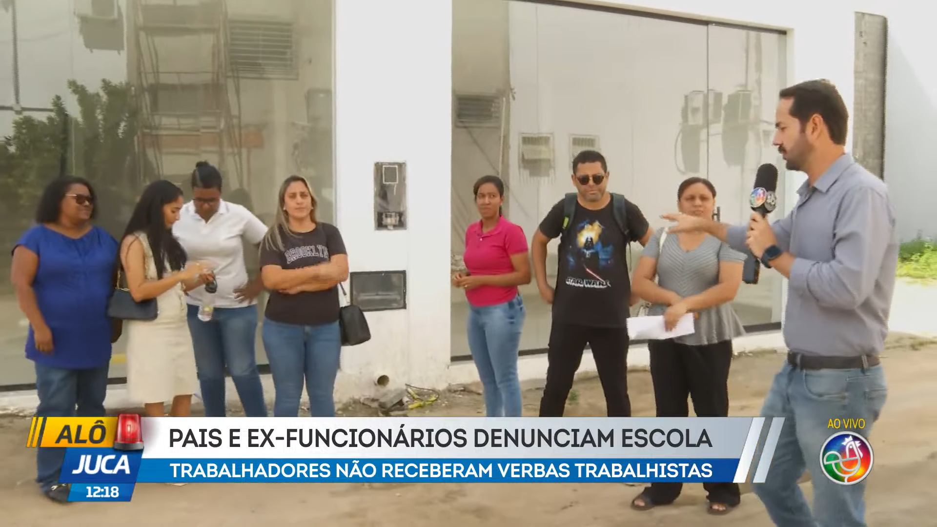 Pais de alunos denunciaram uma escola particular de Feira de Santana por uma s&eacute;rie de supostas irregularidades. | Foto: Reprodu&ccedil;&atilde;o/TV Aratu
