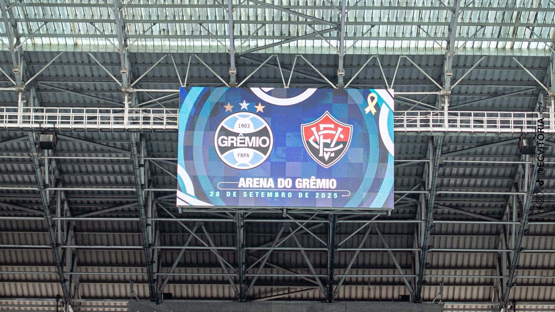 Grêmio x Vitória, pelo Brasileirão, começa às 11h deste domingo (28) | Foto: Victor Ferreira/ECV