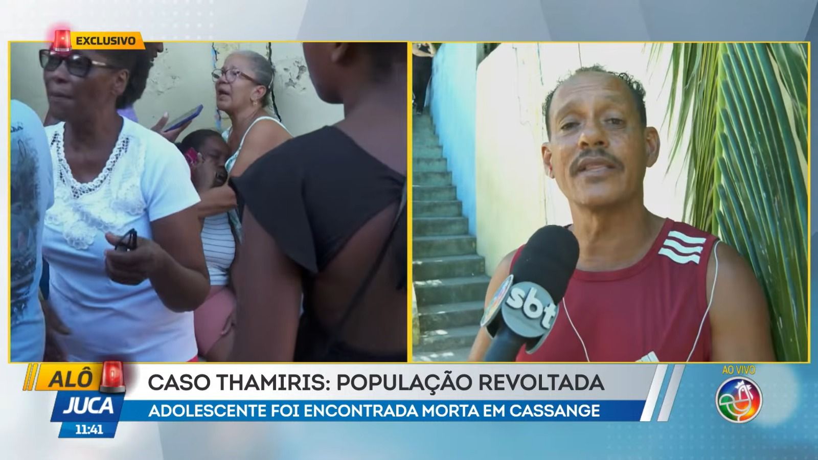 Tio da vítima, Luciano Senna, lamentou a demora por resposta sobre o paradeiro de Thamiris. | Foto: Reprodução/TV Aratu