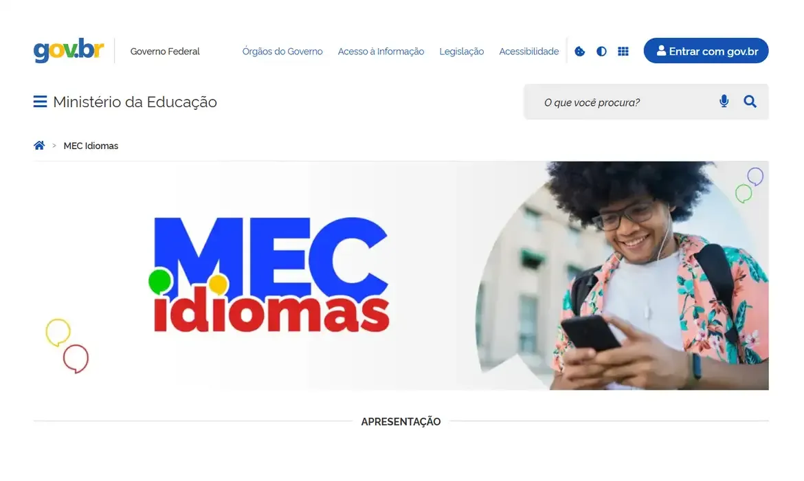 O Ministério da Educação (MEC) lançou o MEC Idiomas, uma plataforma gratuita voltada ao ensino de inglês e espanhol. | Foto: Agência Brasil