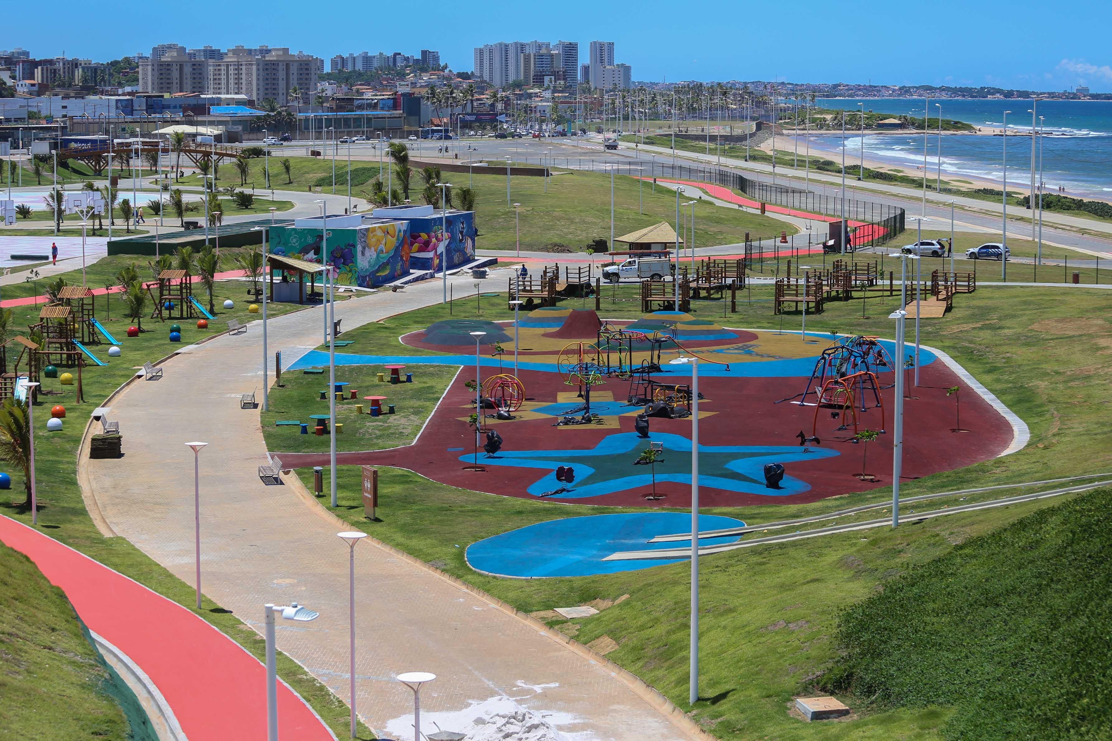 Parque dos Ventos, inaugurado em 2020, está fechado desde 2024 para construção da arena multiuso | Foto: Bruno Concha/Secom