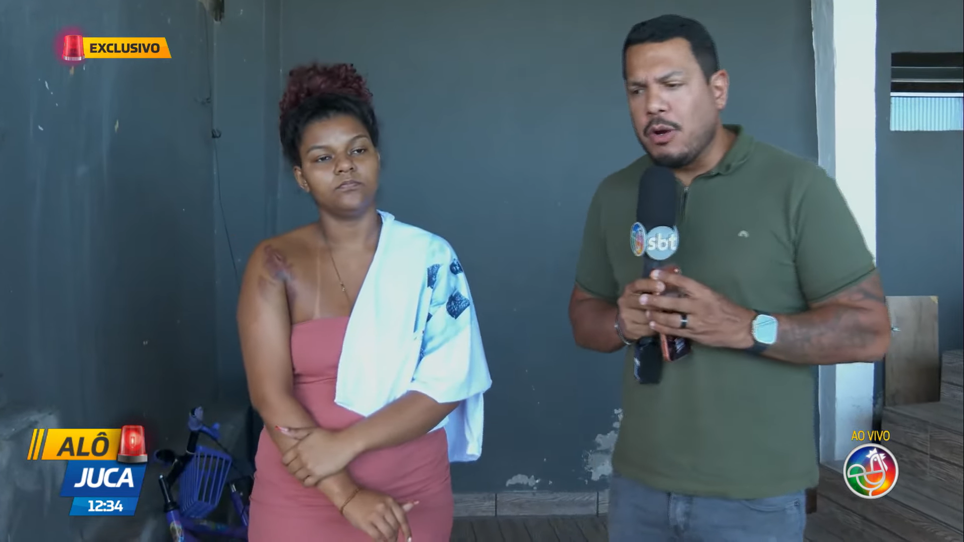 Adriele Valad&atilde;o Passos, de 24 anos, recebeu alta hospitalar ap&oacute;s ser esfaqueada pelo ex-namorado em Salvador. | Foto: Reprodu&ccedil;&atilde;o/TV Aratu