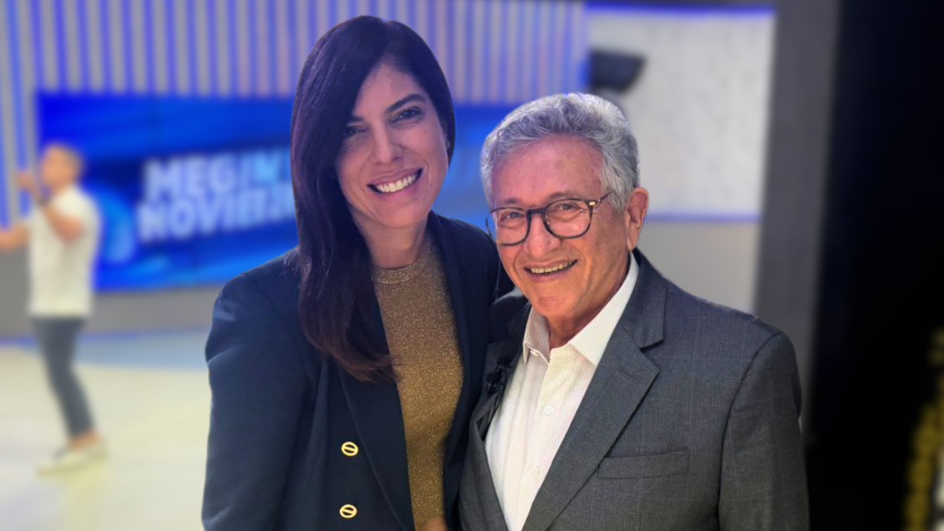 Ana Coelho, CEO da Aratu, recebeu o prefeito de Camaçari, Luiz Caetano, na sede da emissora | Foto: Aratu On