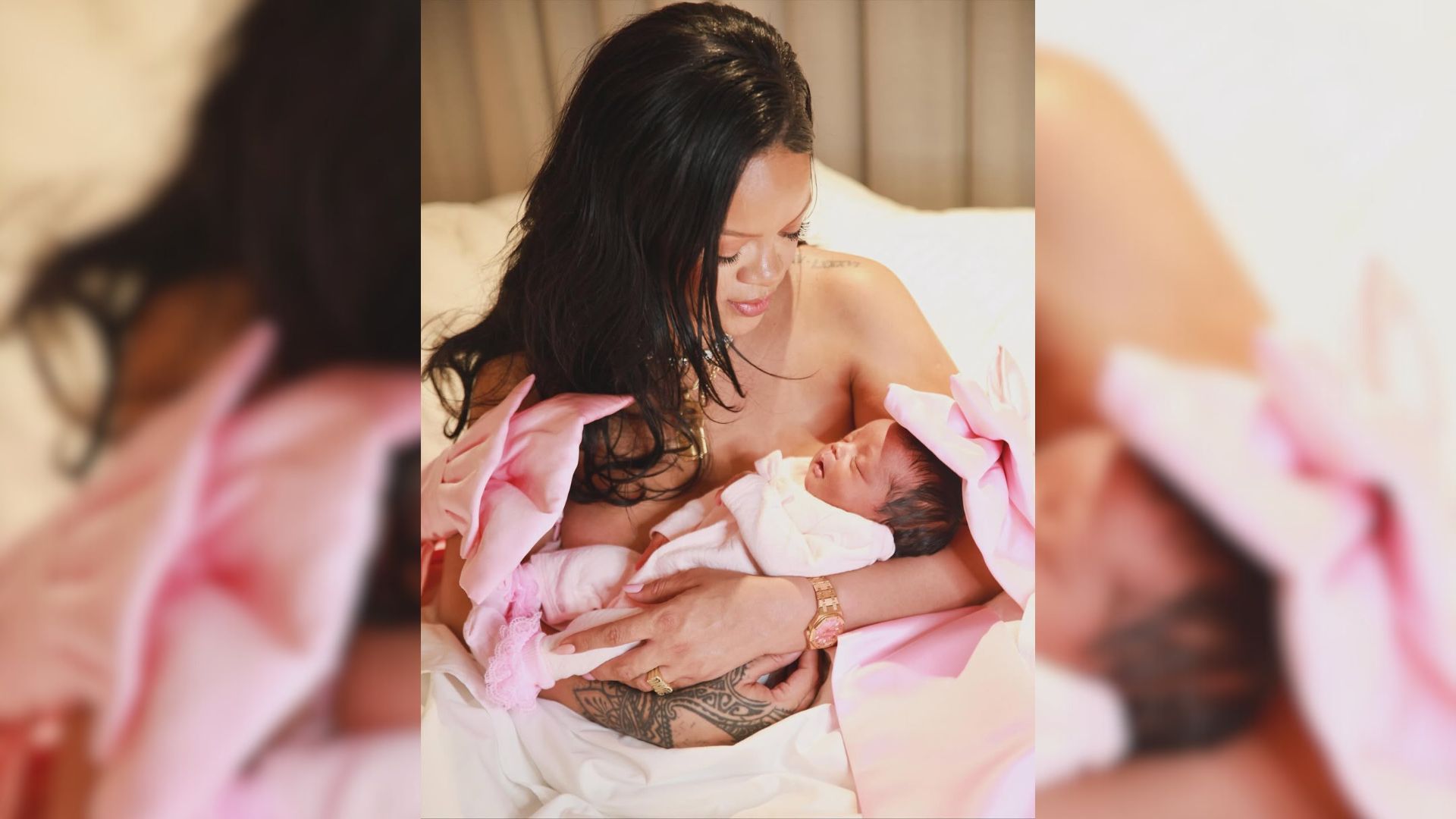 Rihanna com a filha caçula, Rocky Irish | Foto: reprodução/Instagram
