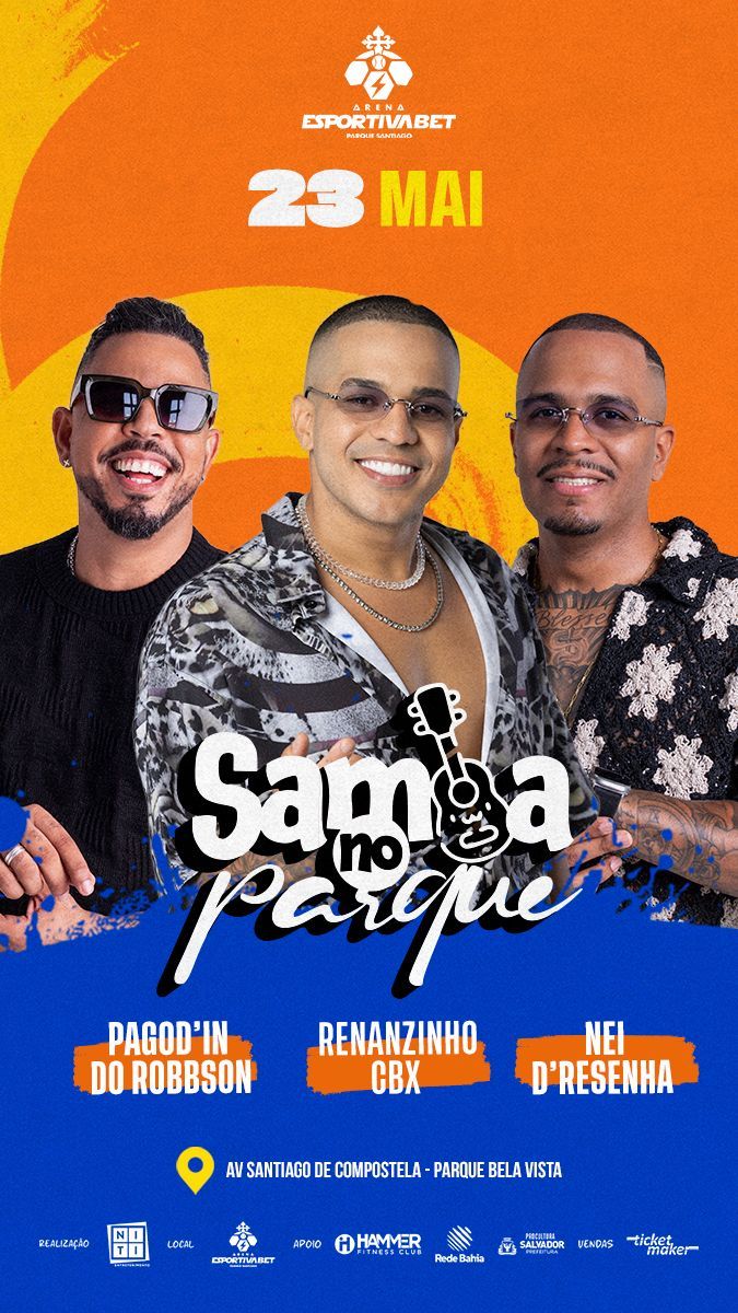 O clima de samba e pagode vai tomar conta de Salvador com mais uma edi&ccedil;&atilde;o do Samba no Parque. | Foto: Divulga&ccedil;&atilde;o