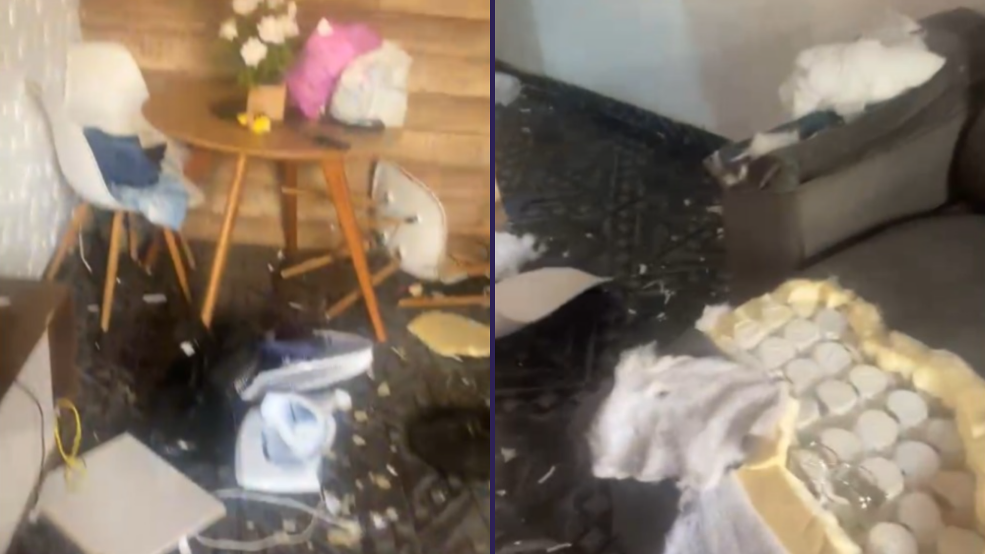 Segundo a vítima, o homem destruiu diversos móveis e eletrodomésticos dentro da casa onde o casal morava. | Foto: Redes Sociais