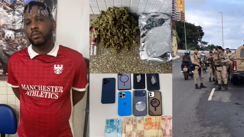 De acordo com a PM, o homem foi identificado como Lucas Santos da Silva, de 35 anos. | Foto: Al&ocirc; Juca