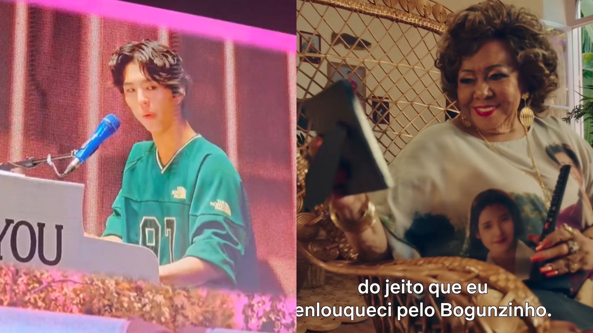 Bo-Gum cantou m&uacute;sica de Alcione em portugu&ecirc;s; ela tamb&eacute;m j&aacute; cantou em coreano | Imagens: reprodu&ccedil;&atilde;o/redes sociais