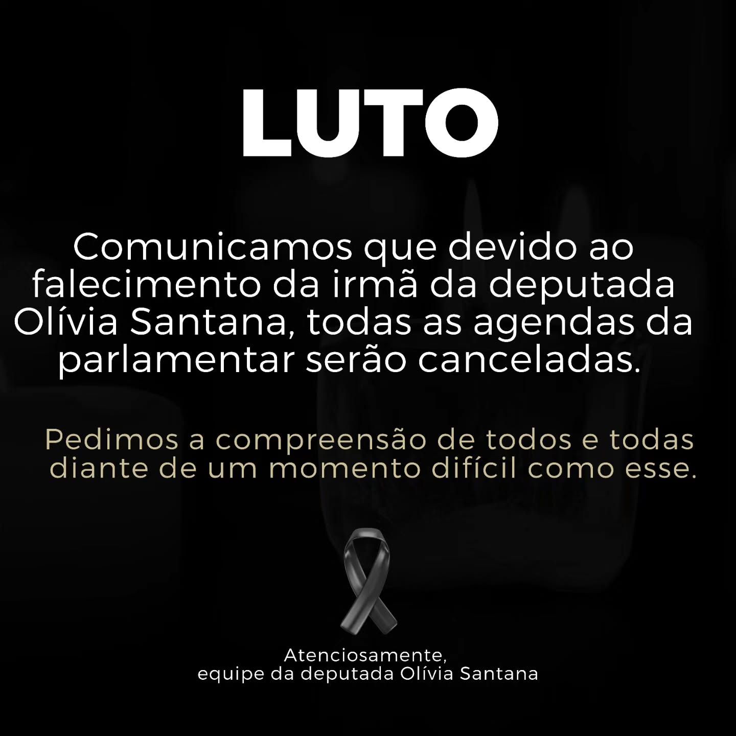 A informa&ccedil;&atilde;o foi divulgada pela assessoria da parlamentar por meio de uma nota publicada nas redes sociais. | Foto: Redes Sociais