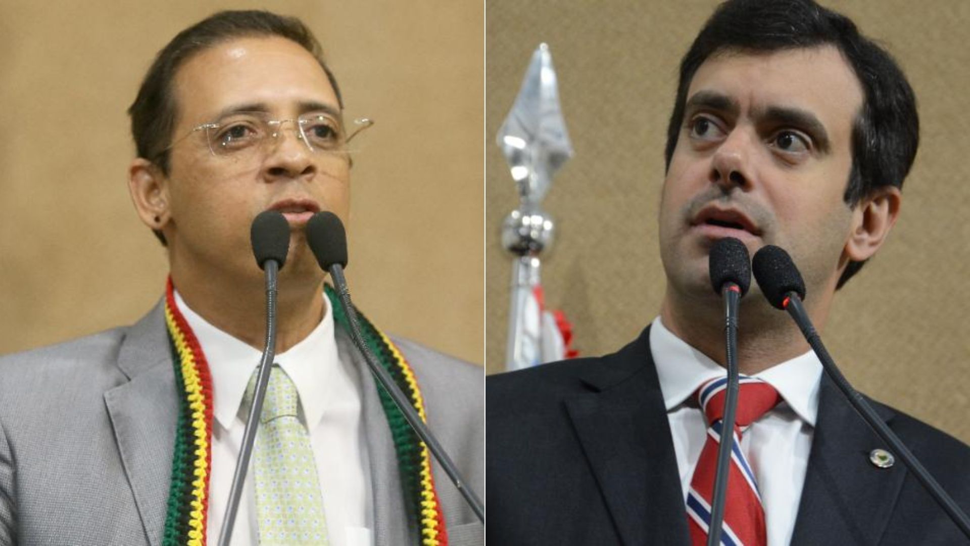 Projeto de pagamento de abono extraordinário a professores recebeu emendas do deputado Hilton Coelho e da bancada de minoria, representada por Tiago Correia | Imagens: Arquivo/ALBA