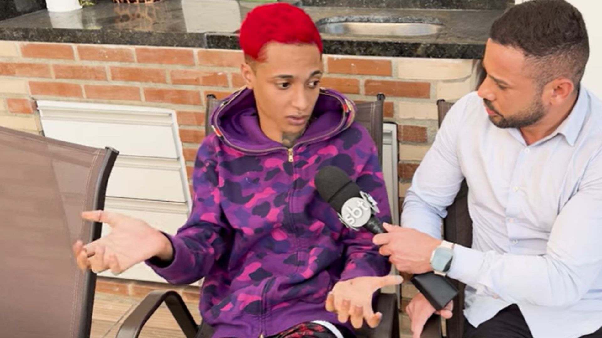 Oruam concedeu entrevista ao SBT antes de ser preso em julho | Imagem: SBT