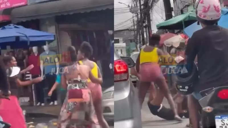 Uma mulher ficou ferida após ser atingida por golpes de faca durante uma briga no bairro de Cajazeiras, em Salvador. | Foto: Alô Juca