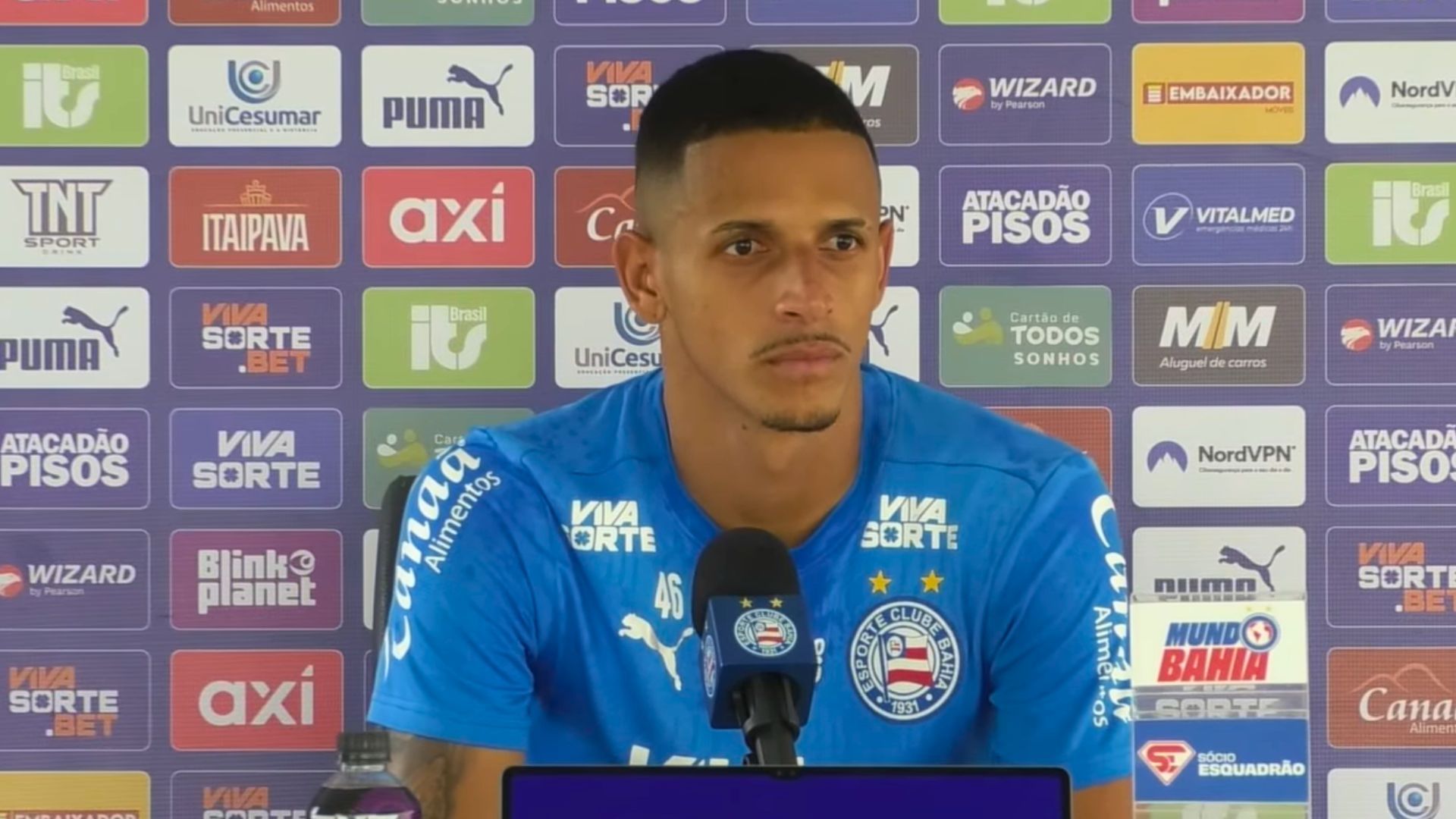 Luciano Juba comentou visita de Ancelotti e comissão técnica da Seleção a mais um jogo do Bahia | Imagem: reprodução/YouTube