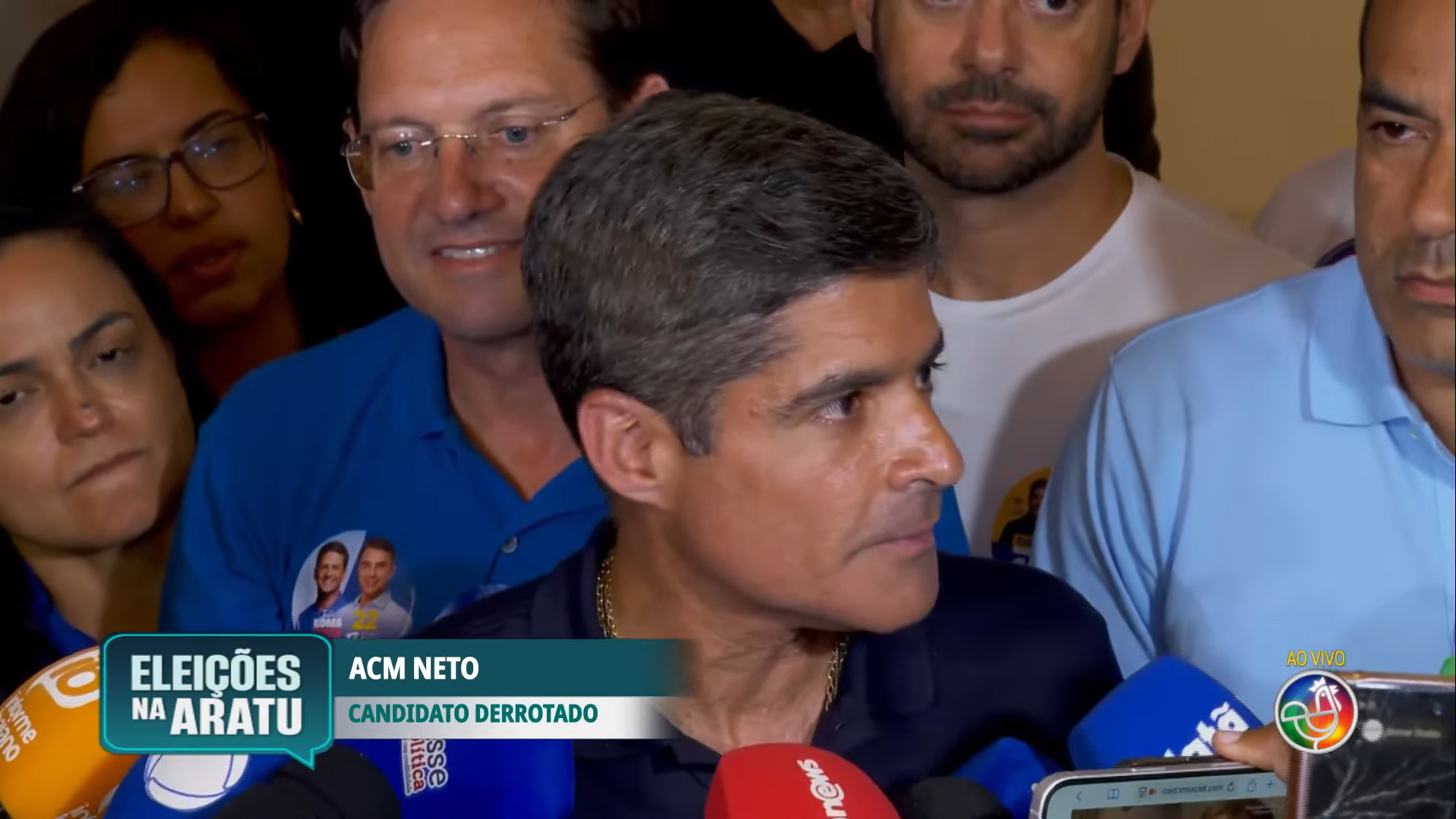 Durante a entrevista, ACM Neto afirmou que a campanha de Jer&ocirc;nimo recorreu a ataques pessoais e mentiras. | Foto: Reprodu&ccedil;&atilde;o/TV Aratu