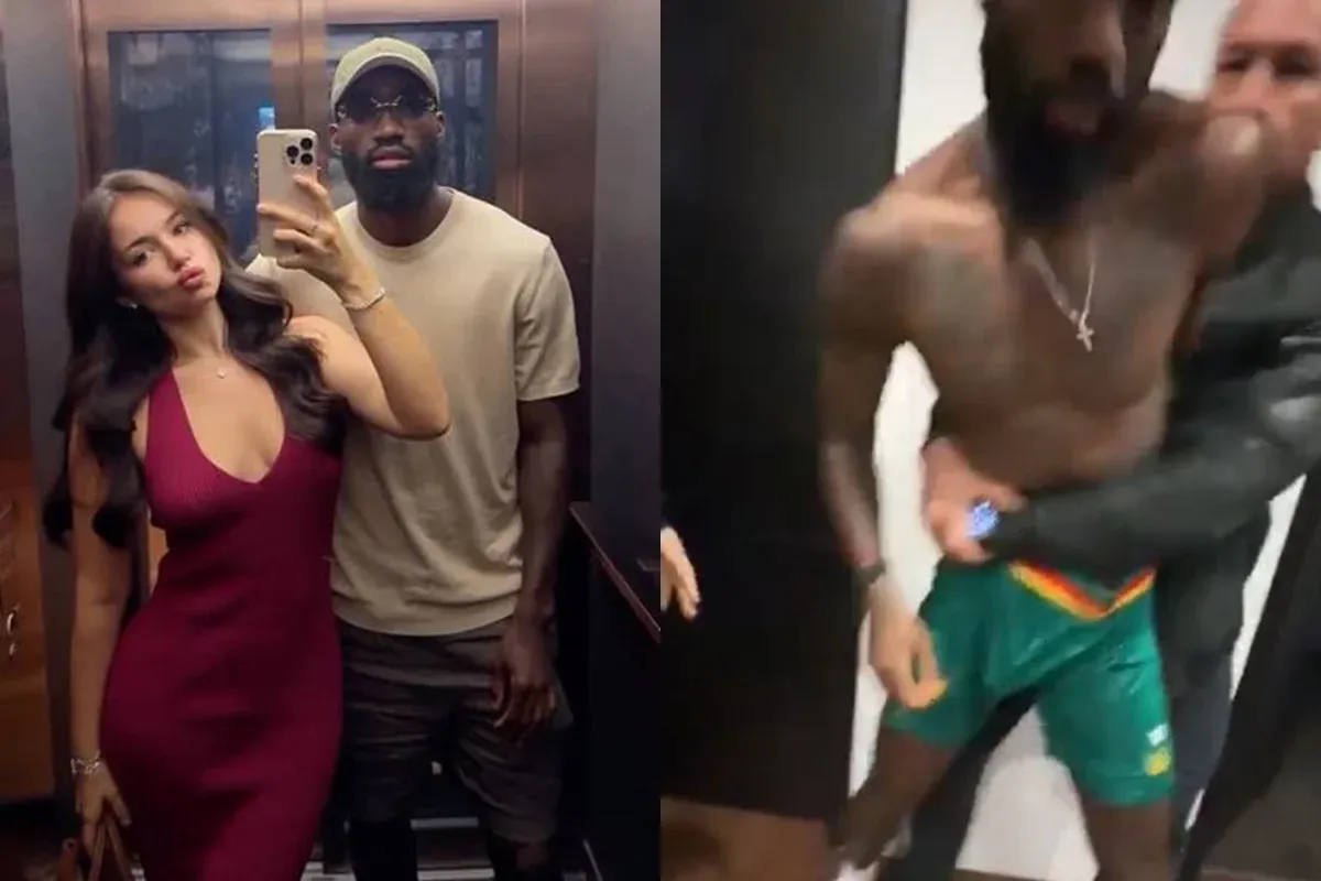 A influenciadora Nikki Seey divulgou nas redes sociais um vídeo em que flagra o namorado, o jogador camaronês Moumi Ngamaleu, com uma suposta amante. | Foto: Redes Sociais/Portal Metrópoles