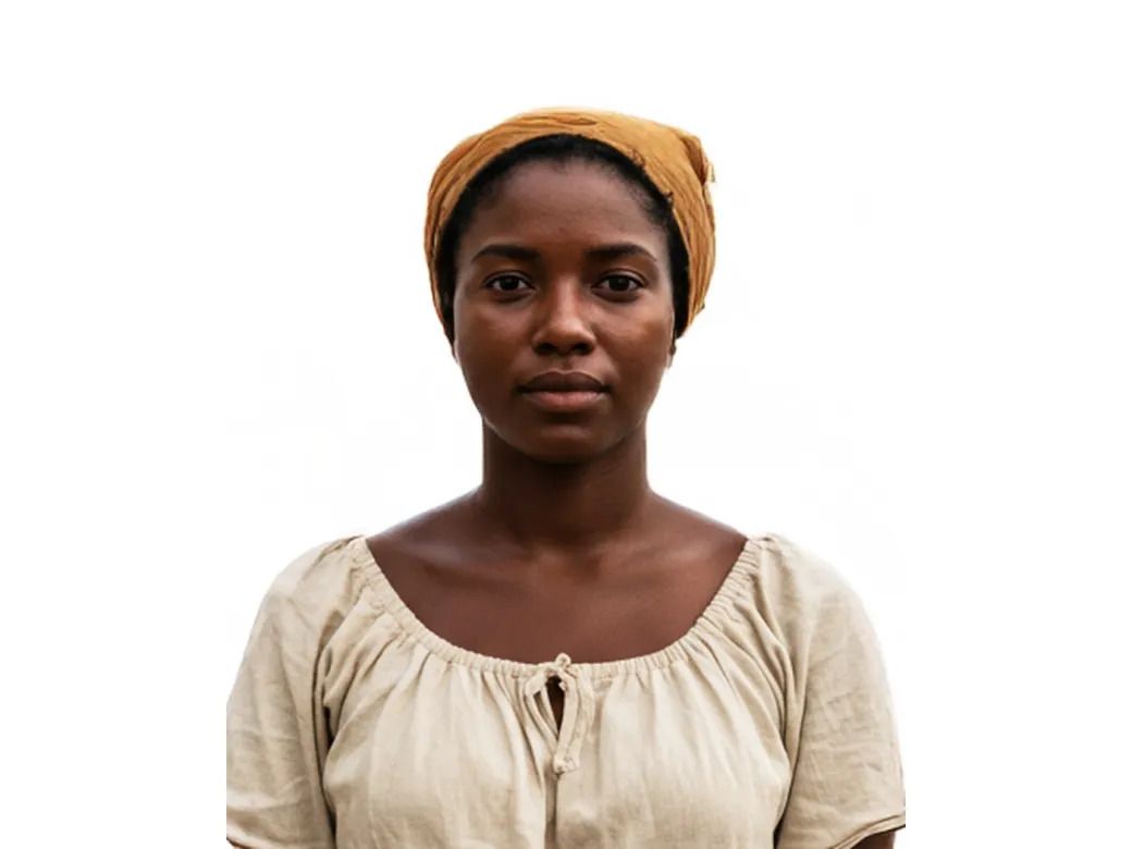 Rosto de uma mulher negra escravizada, restaurado pelo projeto 