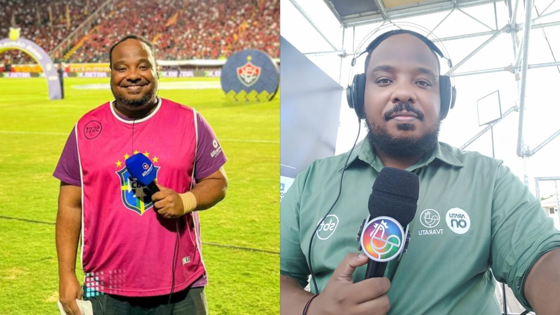 Radialista da rádio Sociedade, Marcelo Góis já fez transmissões pela TV Aratu | Fotos: arquivo pessoal