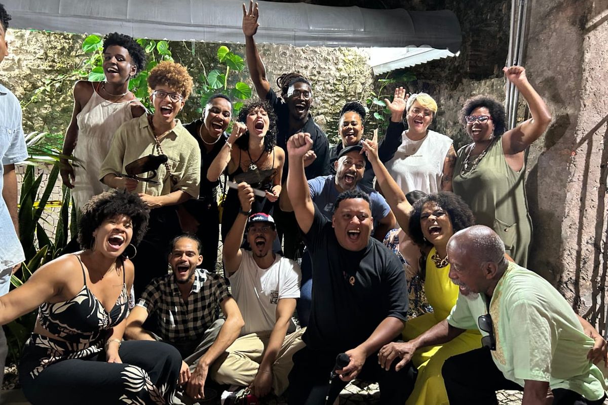 Participantes, organizadores e jurados do Prêmio Chefe da Quebrada Edição Bartenders. Foto Júlia Naomi / Aratu On