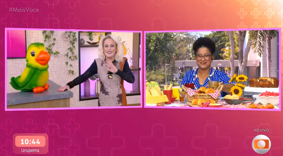  vice-campe&atilde; do BBB 26, Milena Lages, participou do Mais Voc&ecirc; nesta quinta-feira (23) e falou sobre a rela&ccedil;&atilde;o com Samira. | Foto: TV Globo