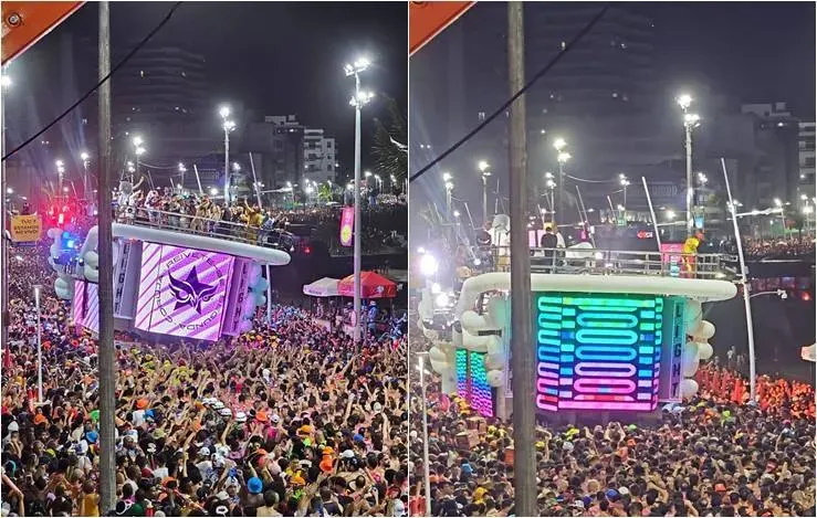 Dois dias depois, o trio elétrico de Ivete Sangalo passou por outro problema. | Foto: Eduardo Souza/TV Aratu