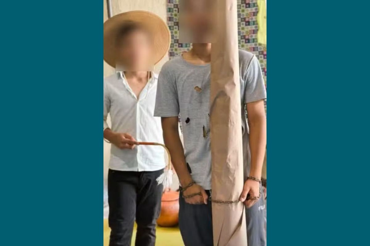 Escola particular em Alagoinhas recebe críticas após fazer 'reencenação' da escravidão em apresentação escolar do Dia da Consciência Negra. Foto: Reprodução / Redes sociais