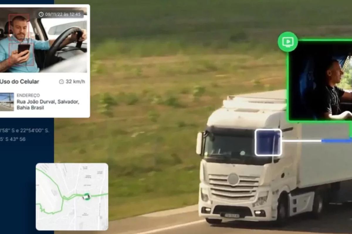 Videotelemetria evita comportamentos de risco e monitora desempenho do veículo. Foto: Divulgação / Infleet