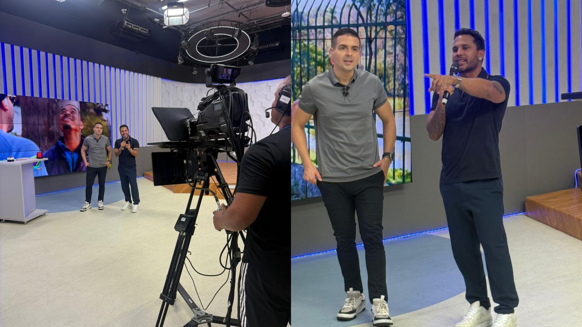 Lucas Guimarães conheceu o estúdio do Alô Juca, na TV Aratu | Fotos: Aratu On