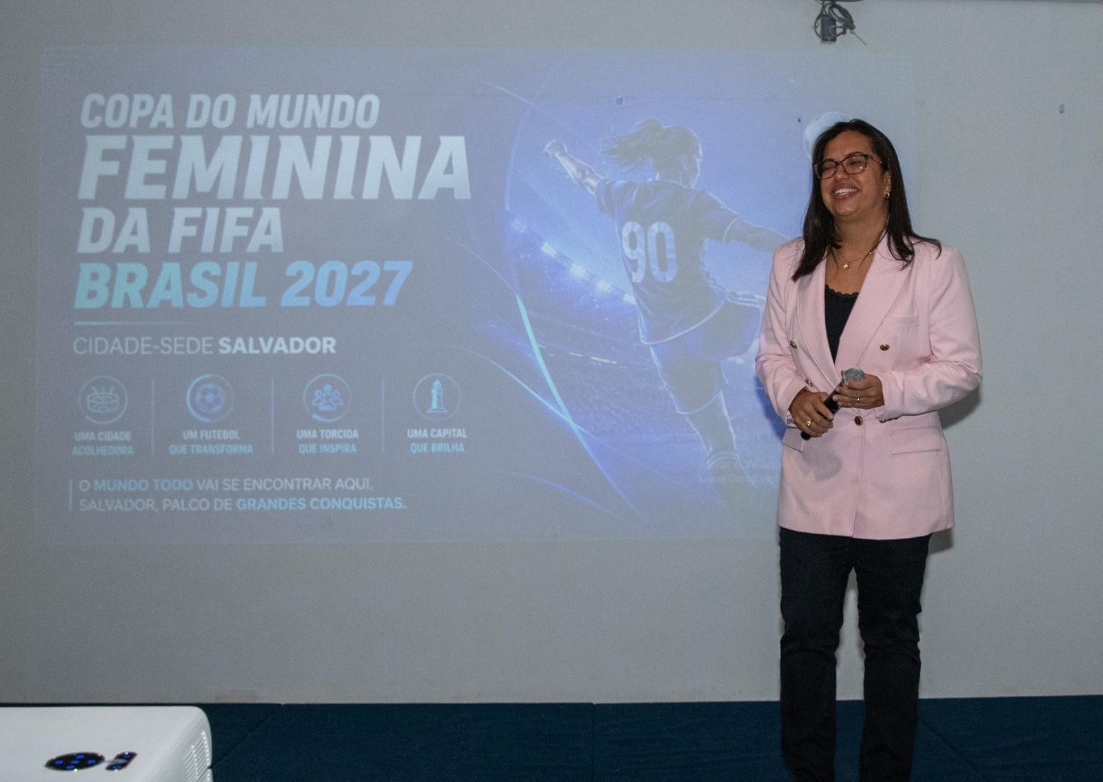 A Salvador deu in&iacute;cio aos preparativos para receber partidas da Copa do Mundo Feminina da FIFA 2027. | Foto: Adam Vidal/Secom PMS