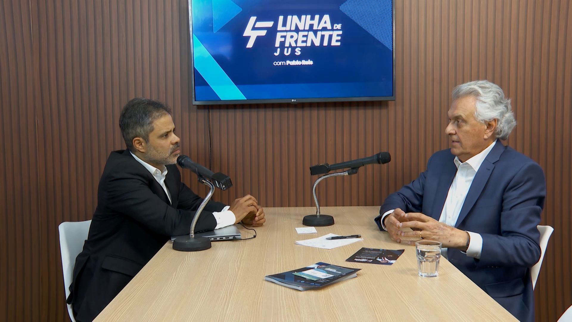Ronaldo Caiado em entrevista ao Linha de Frente Jus, com Pablo Reis | Foto: TV Aratu