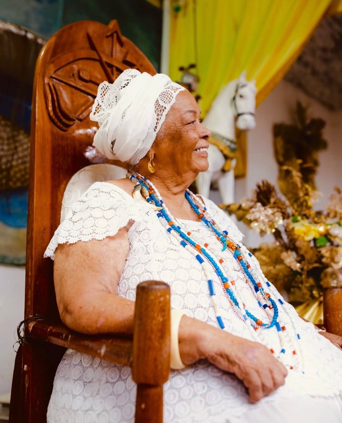 M&atilde;e Carmen de Oxagui&atilde;, l&iacute;der do Terreiro do Gantois, recebeu mais uma homenagem nesta sexta-feira (2), em Salvador. | Foto: Redes Sociais