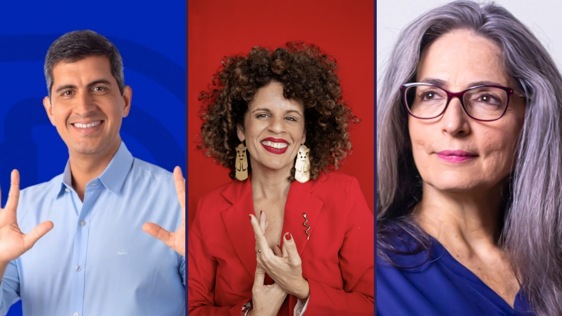 Daniel Alencar (PSD), Maria Marighella (PT) e Doutora Raissa Soares (PL). | Fotos: Divulga&ccedil;&atilde;o