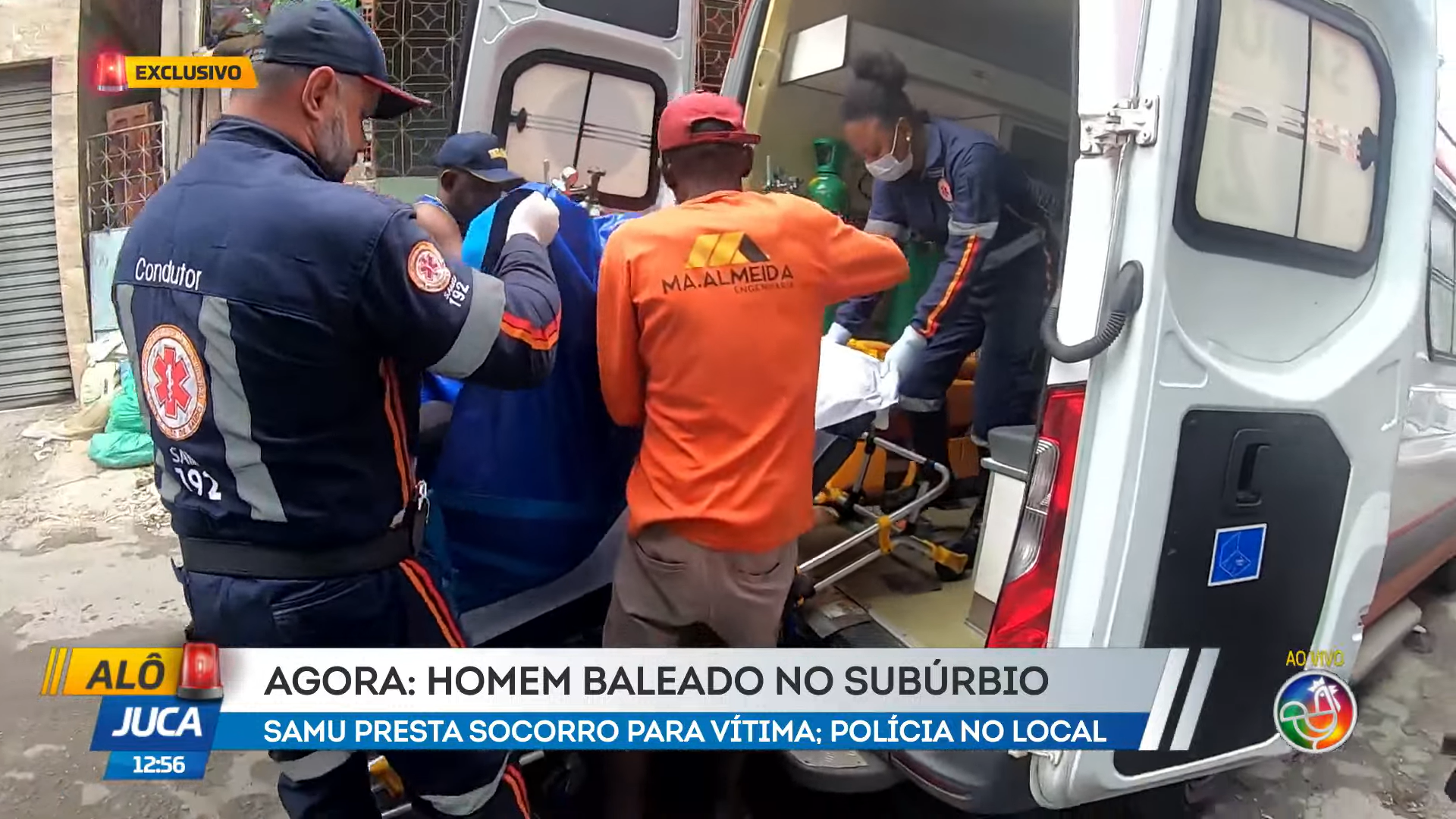 Um homem, que ainda n&atilde;o foi identificado, foi baleado no final da manh&atilde; desta sexta-feira (31), no Sub&uacute;rbio Ferrovi&aacute;rio de Salvador. | Foto: Reprodu&ccedil;&atilde;o/TV Aratu