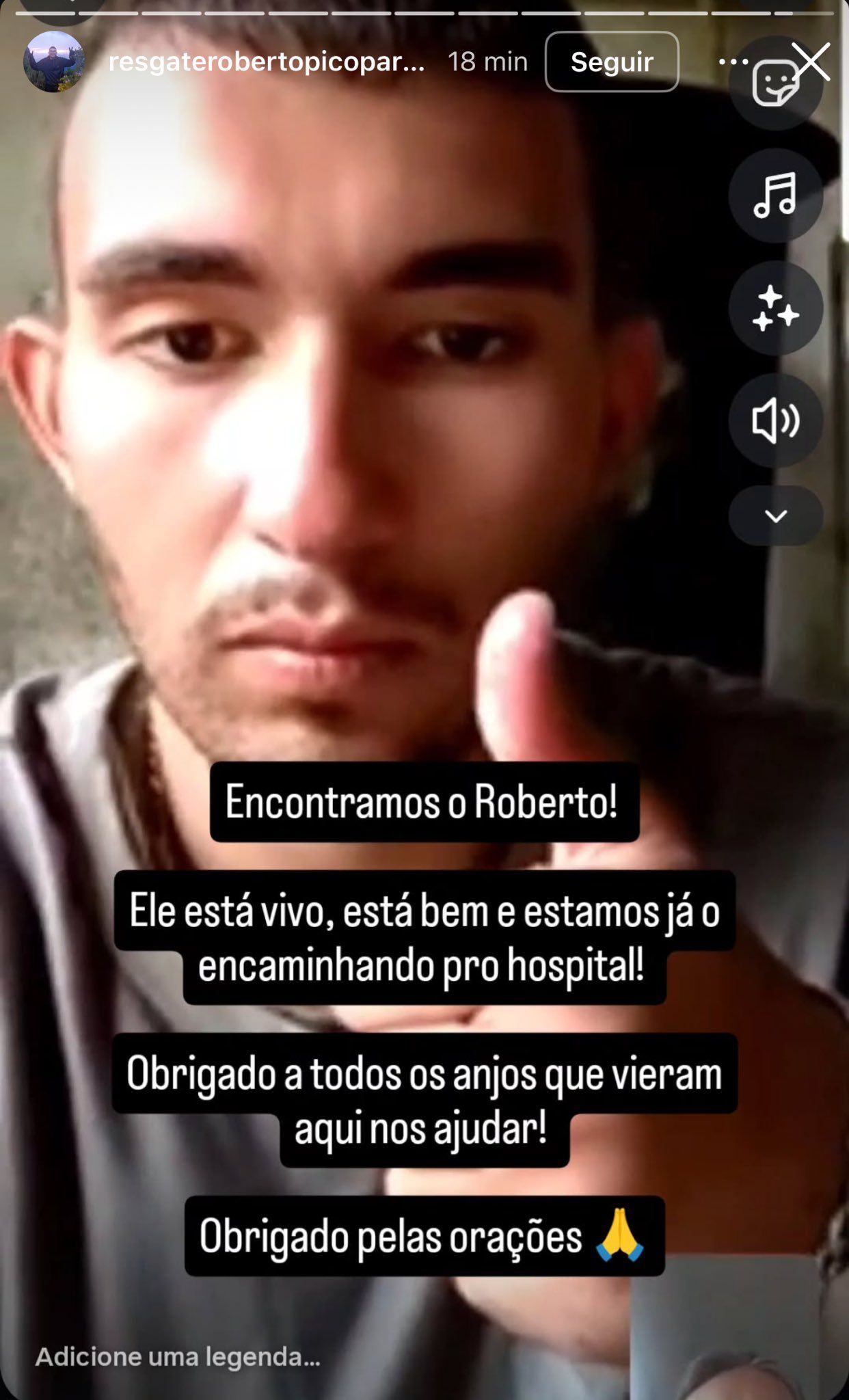 O desaparecimento ocorreu no dia 1&ordm; de janeiro. | Foto: Redes Sociais