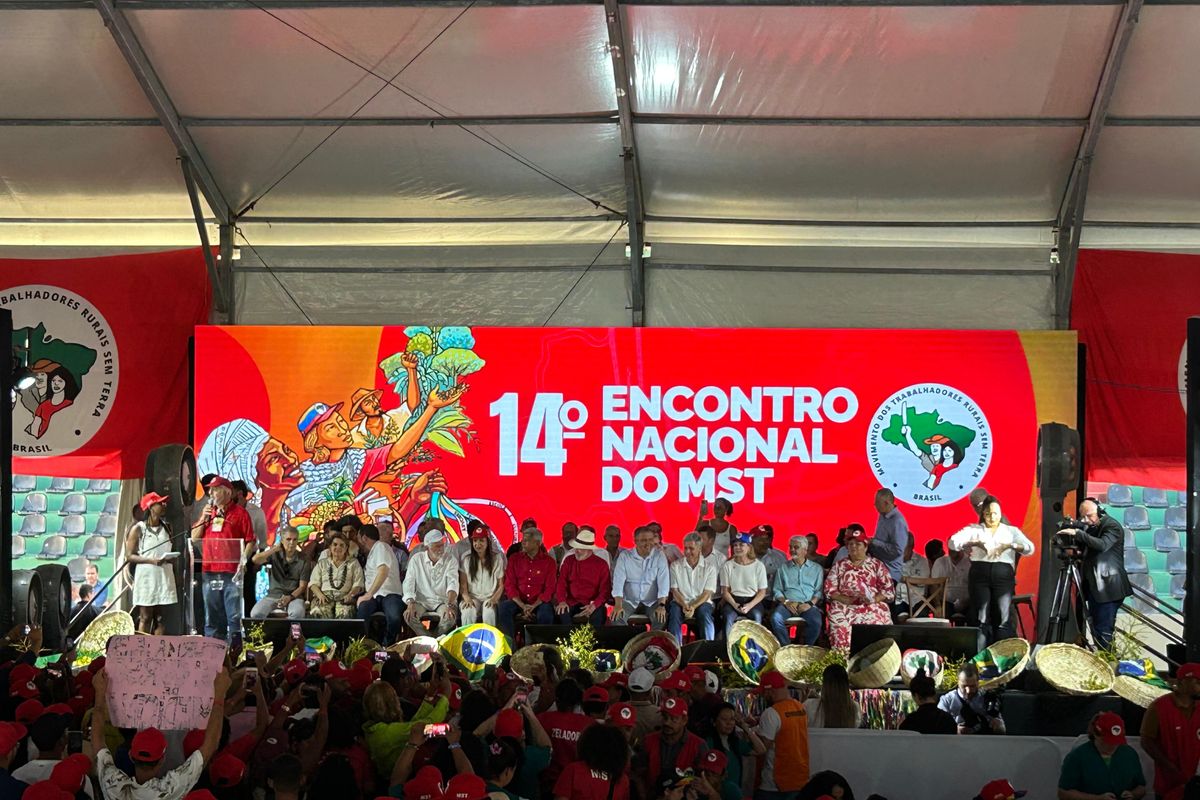 Evento de encerramento do 14&deg; Encontro Nacional do Movimento dos Trabalhadores Rurais Sem Terra (MST), em Salvador.Foto: Juana Castro / Aratu On