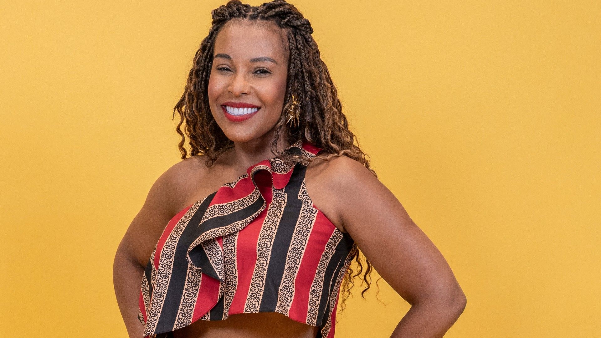 A veterana Sol Vega, que já participou do BBB 4, mudou o visual na manhã desta quarta-feira (28) no BBB 26. | Foto: TV Globo