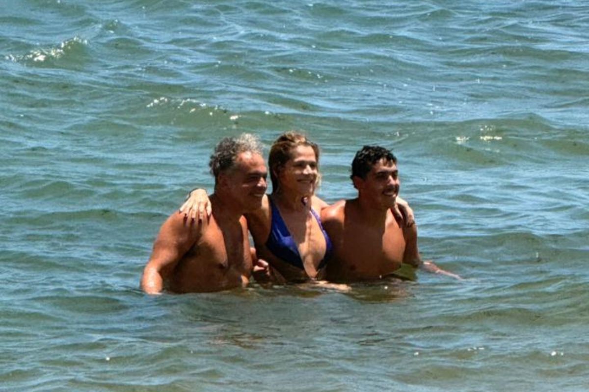 Ingrid Guimarães e Zé Ricardo, curador de palcos do Rock in Rio, em praia e Salvador. Foto: Aratu On