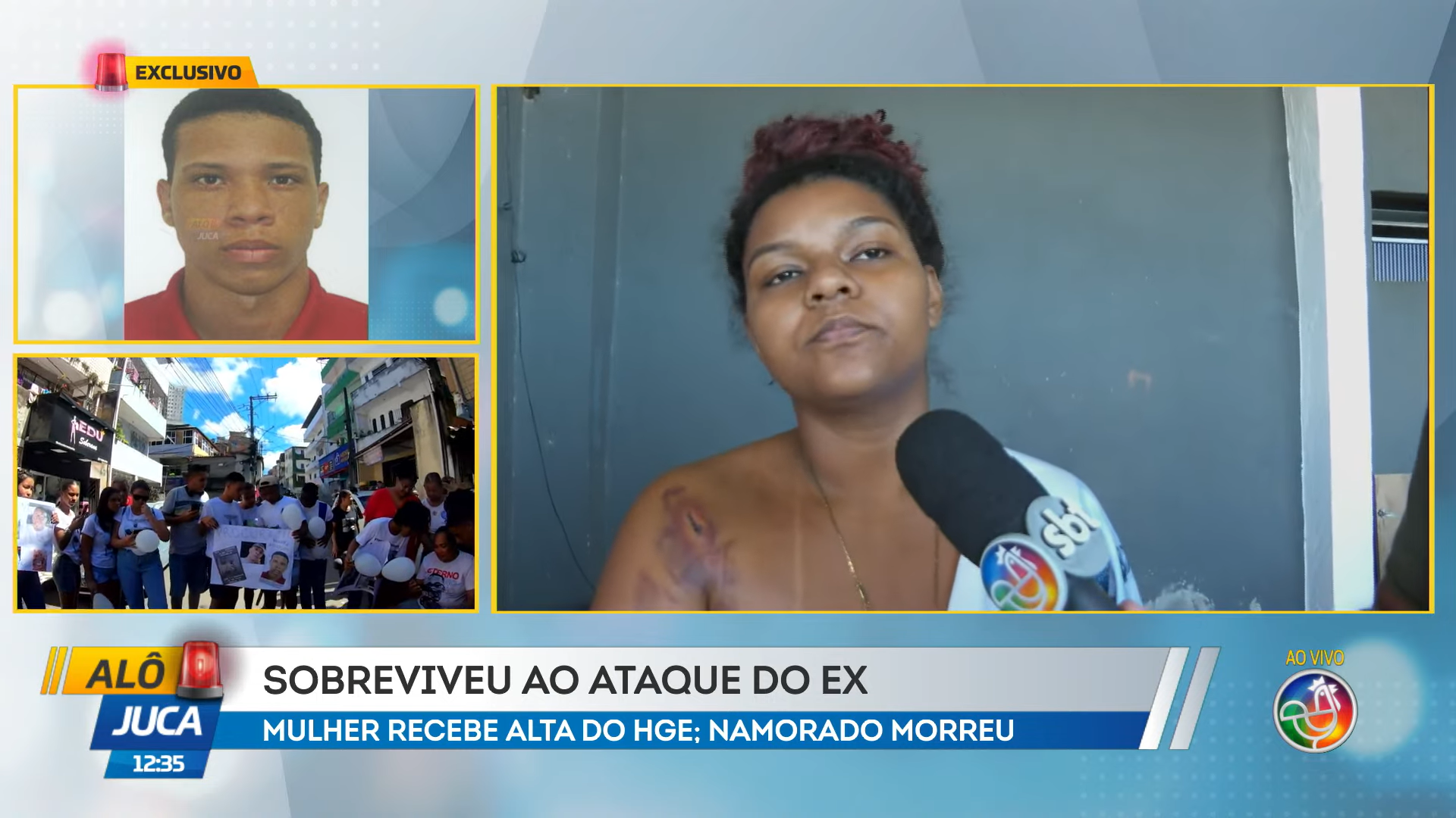 De acordo com as investiga&ccedil;&otilde;es, Vanderclei n&atilde;o aceitava o fim do relacionamento com Adriele. | Foto: Reprodu&ccedil;&atilde;o/TV Aratu