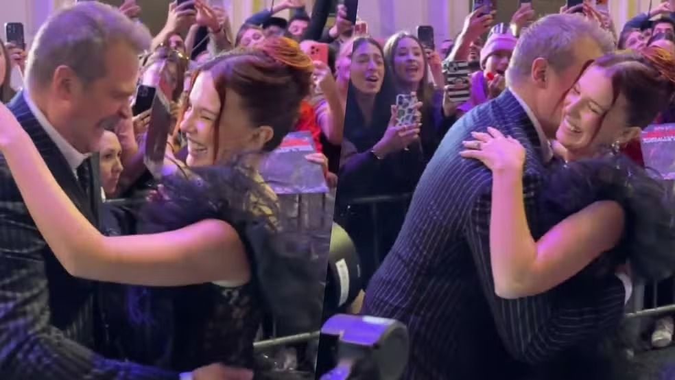 Poucos dias após a divulgação de uma suposta denúncia feita por Millie Bobby Brown contra David Harbour, os dois se reencontraram na pré-estreia da última temporada de Stranger Things. | Foto: Redes Sociais