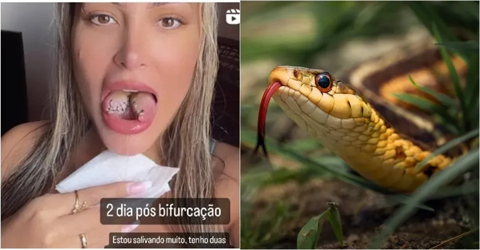 Urach já bifurcou a língua | Foto: redes sociais