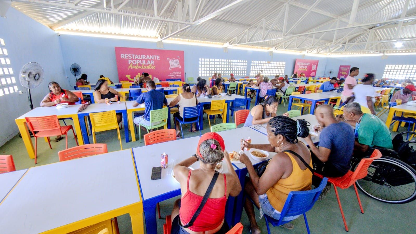 No primeiro dia do festival, 60 crian&ccedil;as e adolescentes j&aacute; foram acolhidos, com maior concentra&ccedil;&atilde;o na faixa et&aacute;ria entre 7 e 11 anos. | Foto: Thais Tosta/Secom PMS